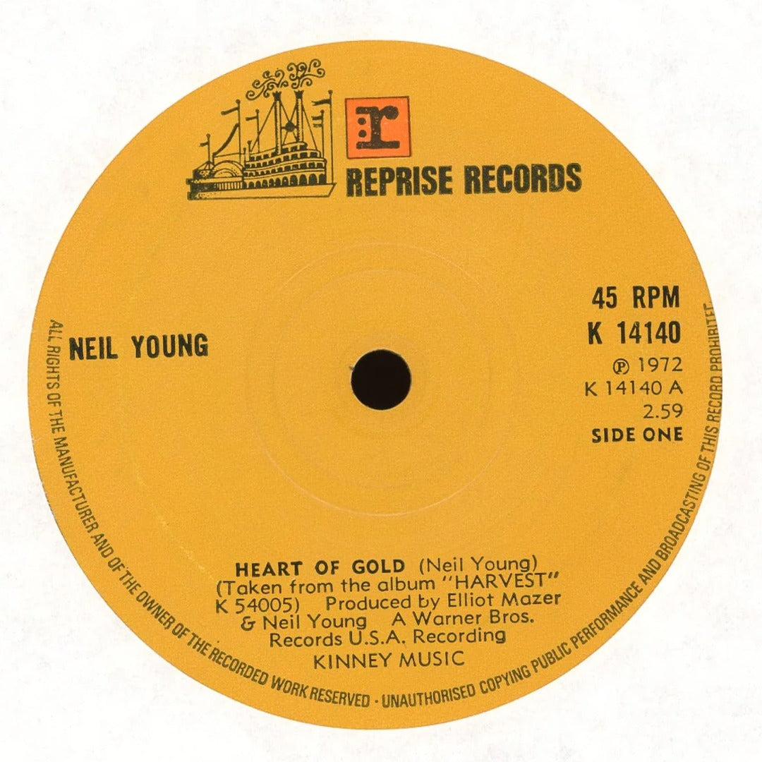 Neil Young - Heart Of Gold on Reprise Records Rock 45 UK Pressing
