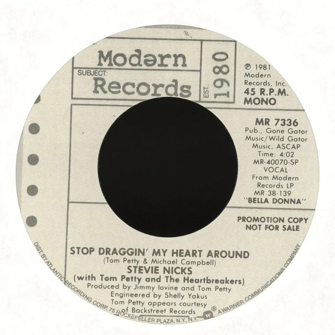 Stevie Nicks - Stop Draggin' My Heart Around on Modern Records - Promo 45