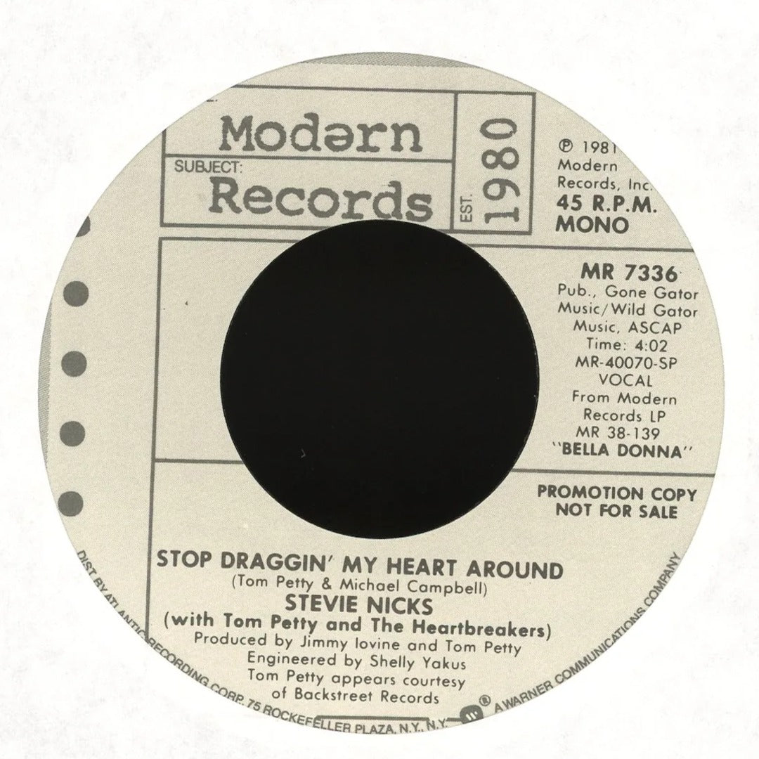 Stevie Nicks - Stop Draggin' My Heart Around on Modern Records - Promo 45