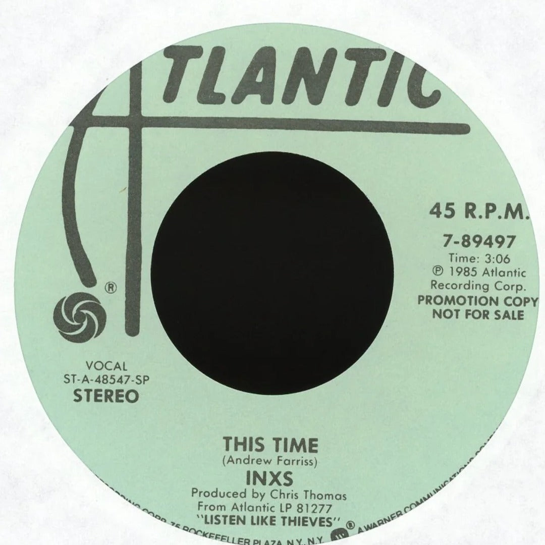 INXS - This Time on Atlantic - Promo Rock 45