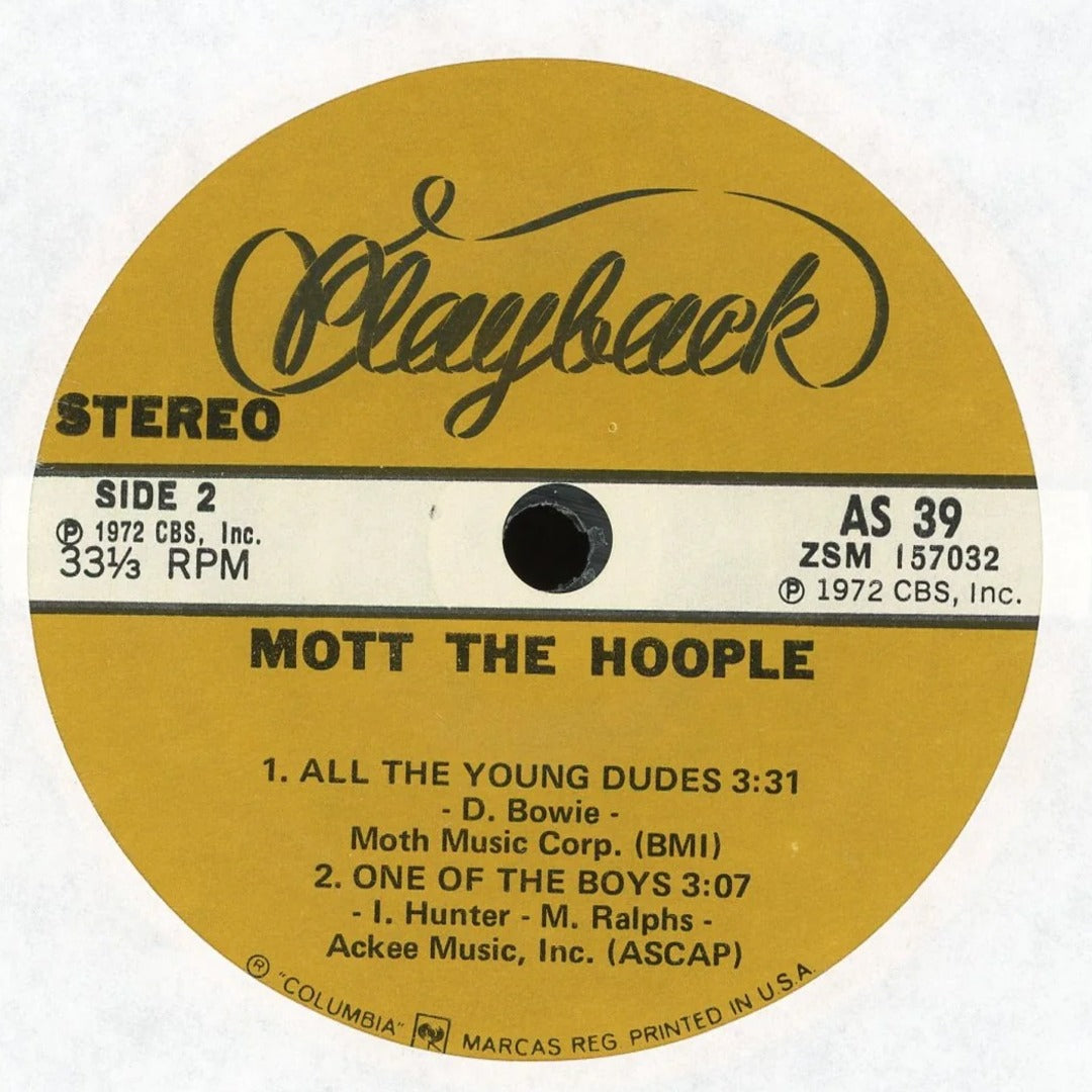 Matching Mole, Mott The Hoople - Playback on Columbia - Sampler Rock 7"