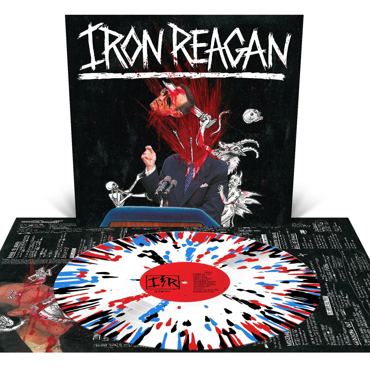[PRE-ORDER] Iron Reagan - The Tyranny Of Will [White With Multi-Color Splatter Vinyl] [Release Date: 09/18/2026]
