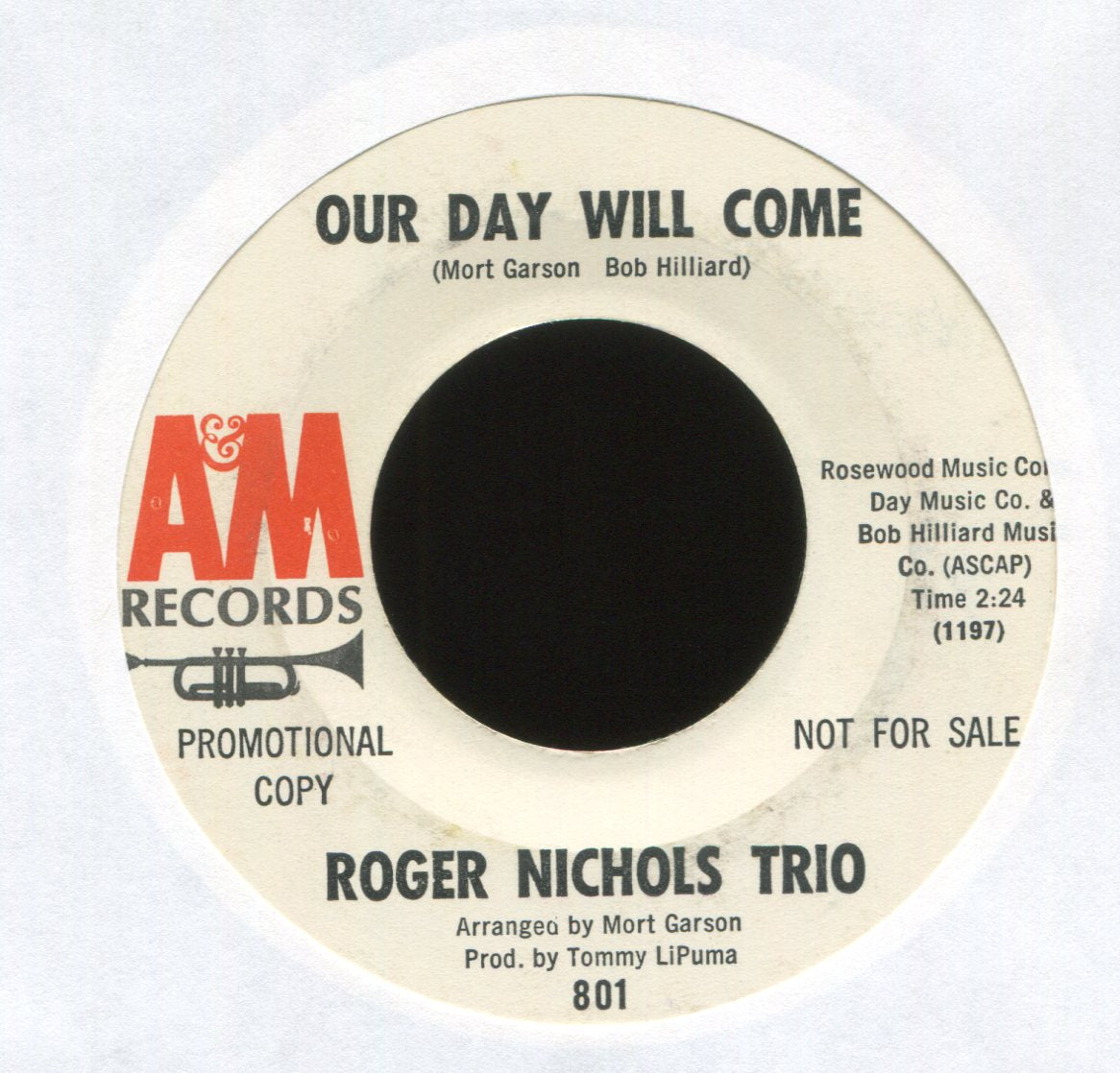 Roger Nichols Trio - Don't Go Breaking My Heart on A&M Promo Sunshine Pop 45