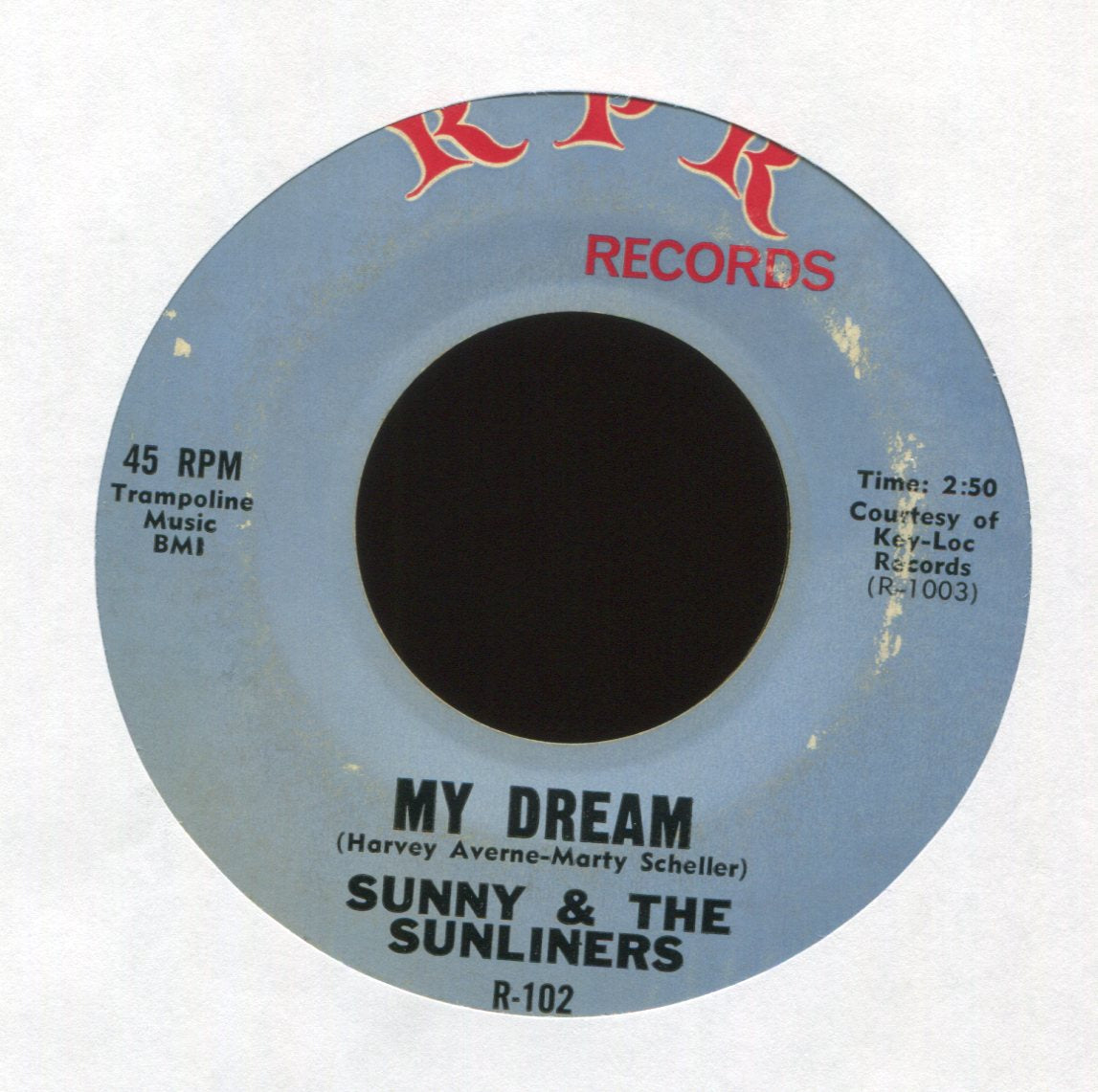 Sunny & The Sunliners - Hip Huggin Mini on RPR Soul Funk 45