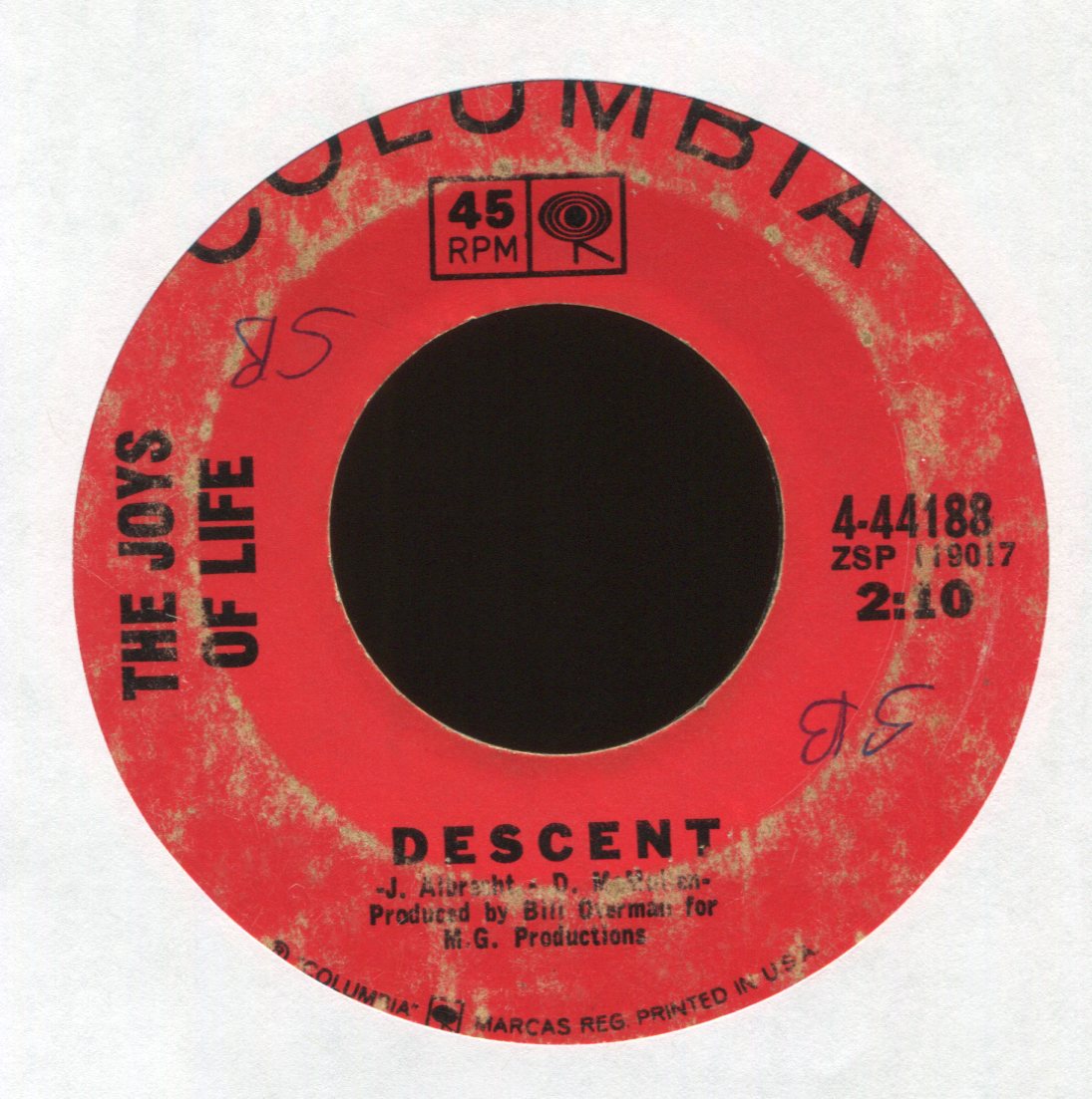 The Joys Of Life - Good Times Are Over on Columbia Northern Soul Garage 45