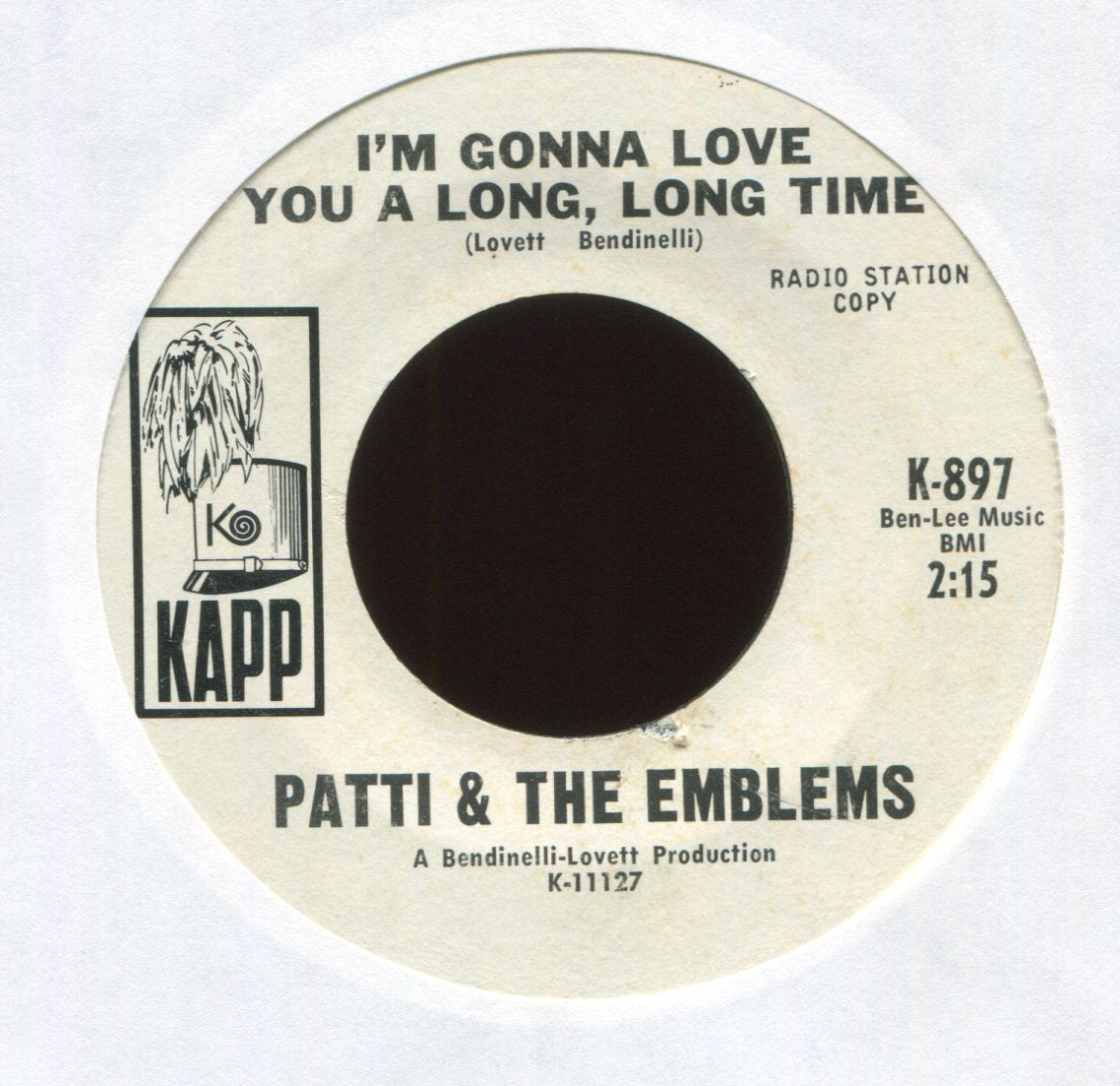 Patty & The Emblems - I'm Gonna Love You A Long, Long Time on Kapp Promo Northern Soul 45