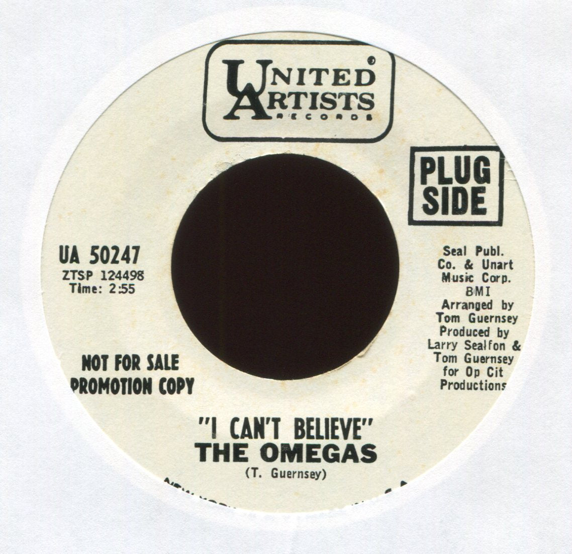 The Omegas - I Can't Believe on UA Promo Garage 45