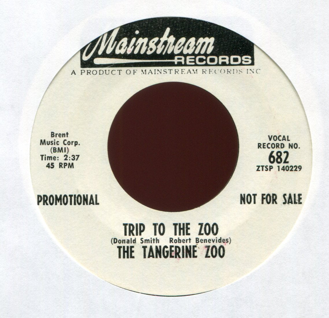The Tangerine Zoo - One More Heartache on Mainstream Promo Garage Psych 45