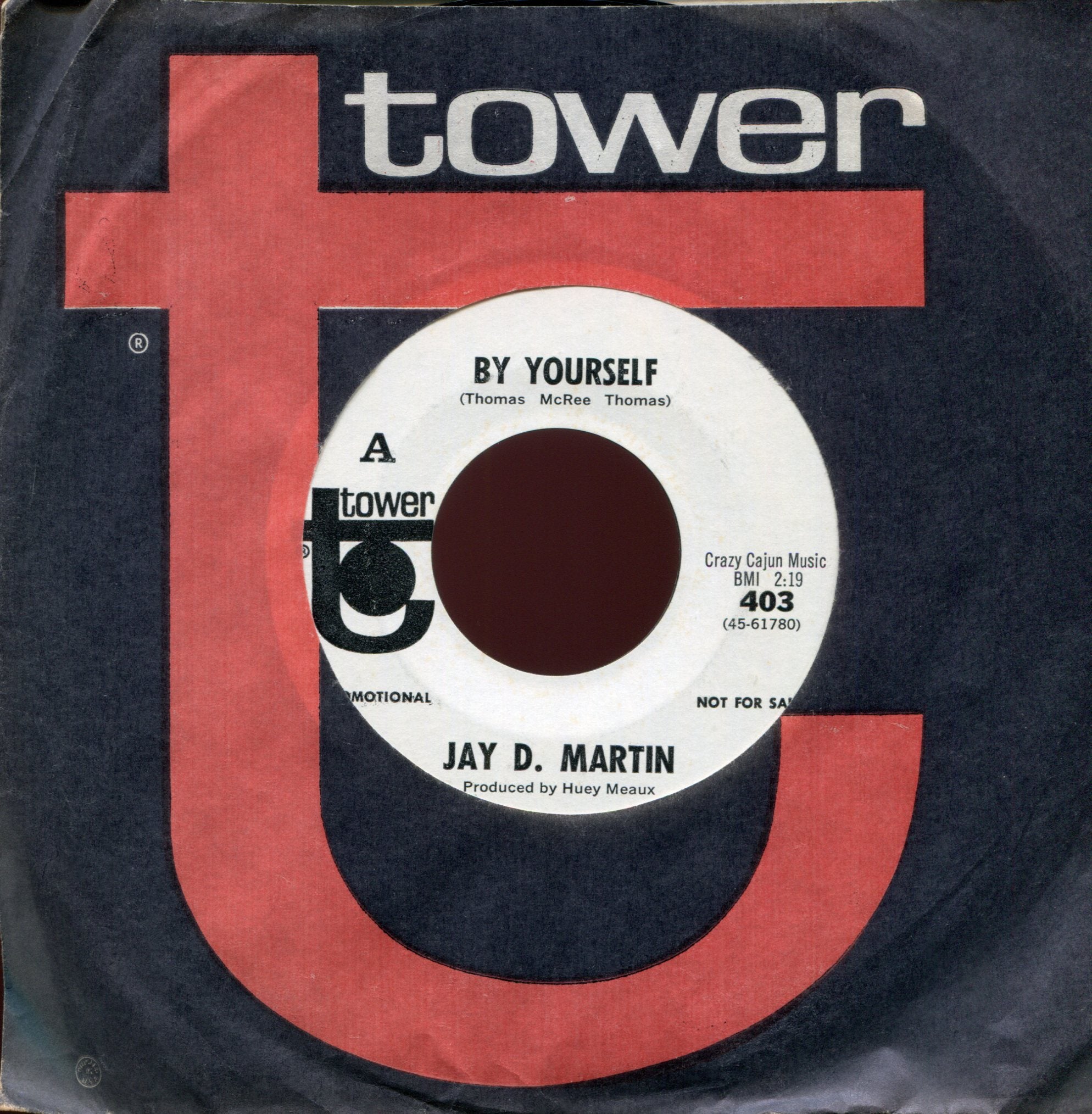 J.D. Martin - By Yourself on Tower Promo Northern Soul 45