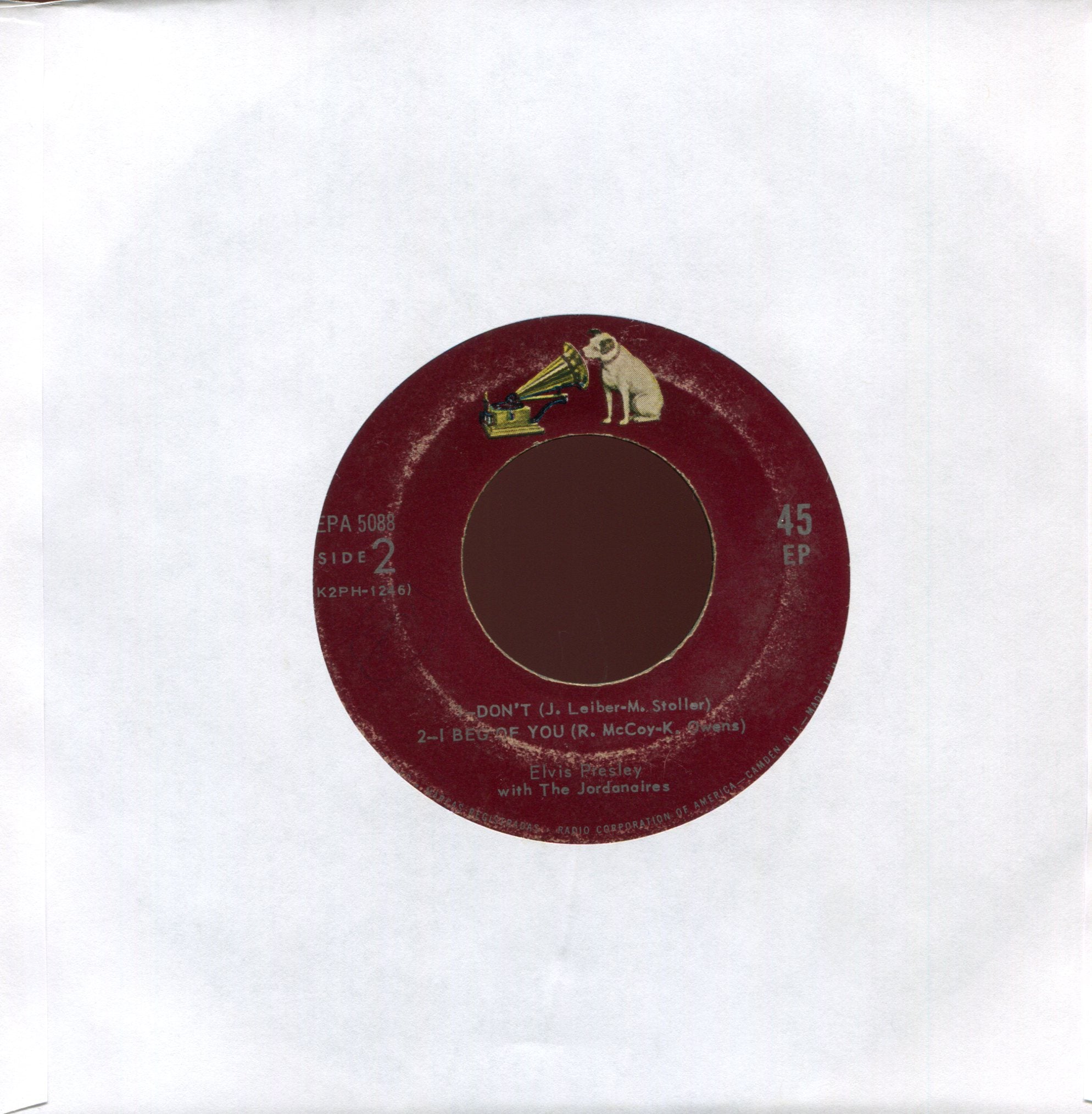 Elvis Presley - A Touch Of Gold Volume I on RCA EPA-5088 Maroon Label