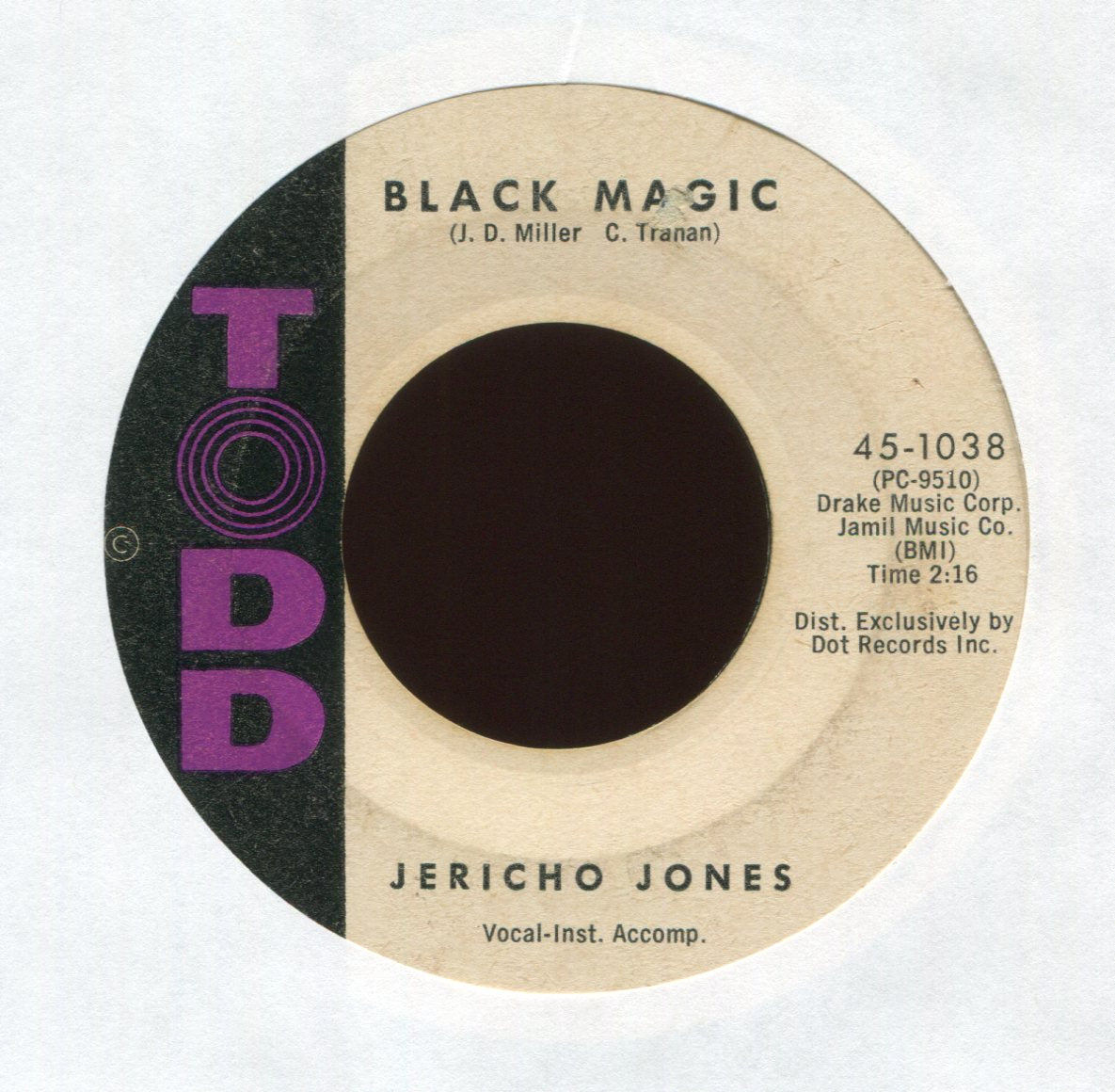 Jericho Jones - Black Magic on Todd Rockabilly 45
