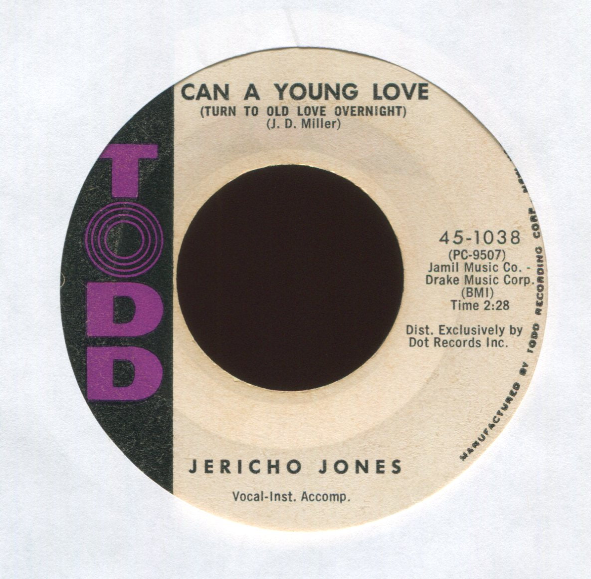 Jericho Jones - Black Magic on Todd Rockabilly 45