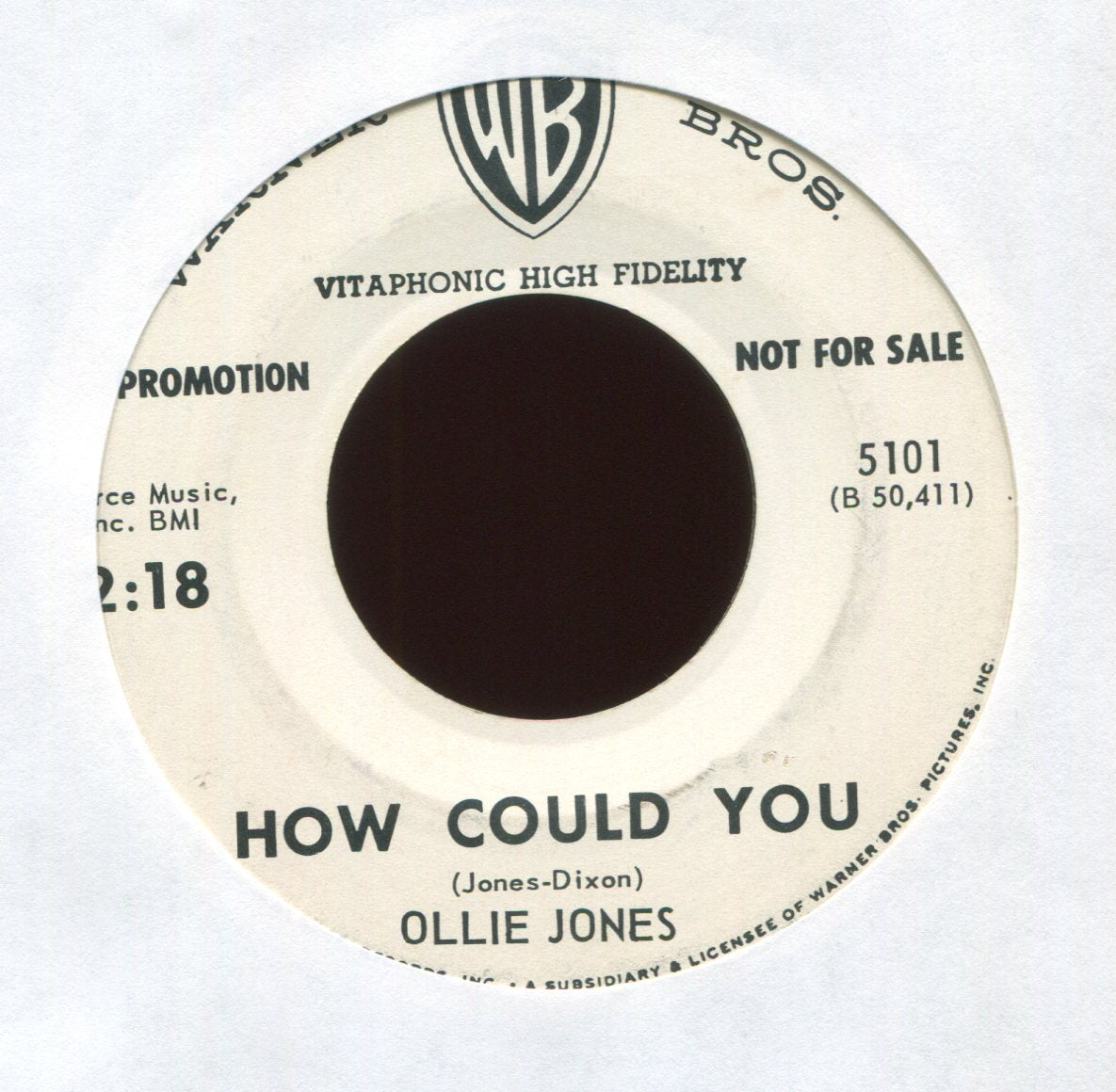 Ollie Jones - Helpless on WB Promo R&B Popcorn 45
