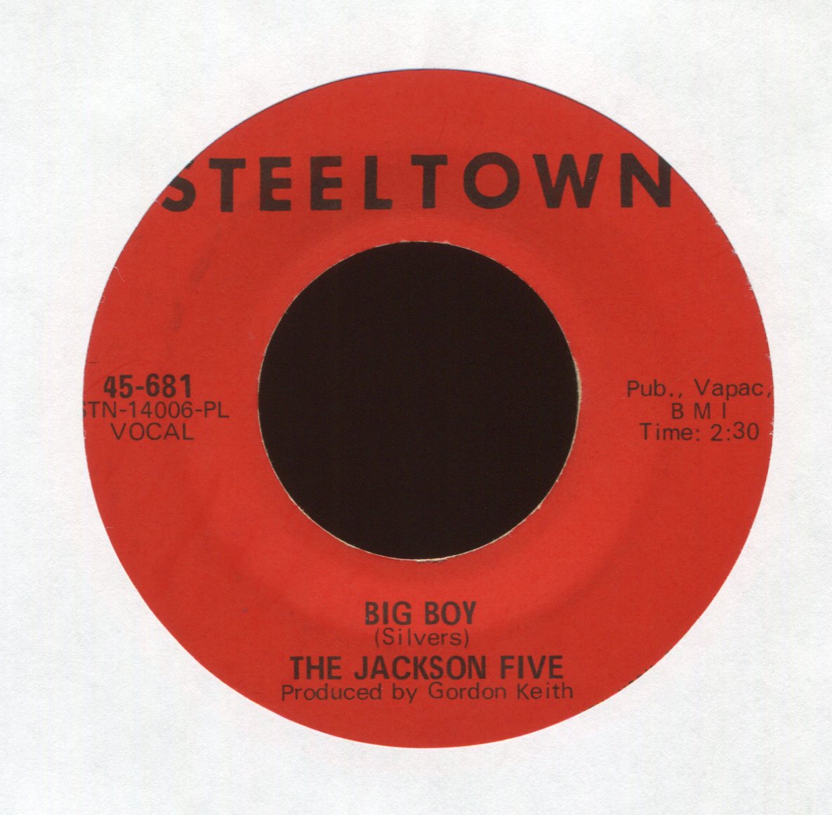 The Jackson 5 - Big Boy on Steeltown Northern Soul 45