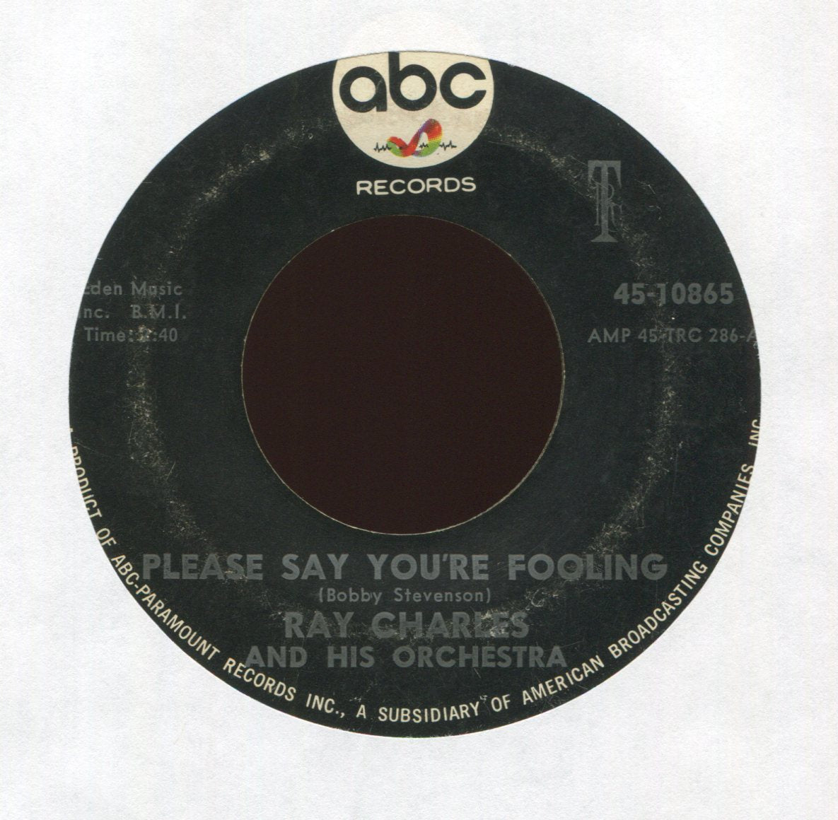 Ray Charles And His Orchestra - I Don't Need No Doctor on ABC R&B Northern Soul 45