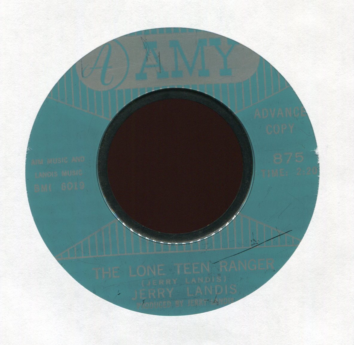 Jerry Landis aka Paul Simon - The Lone Teen Ranger on Amy Promo R&B Doo Wop 45