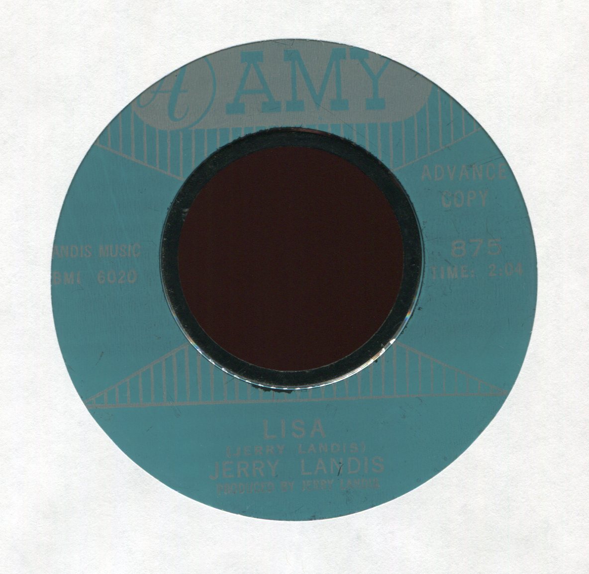 Jerry Landis aka Paul Simon - The Lone Teen Ranger on Amy Promo R&B Doo Wop 45