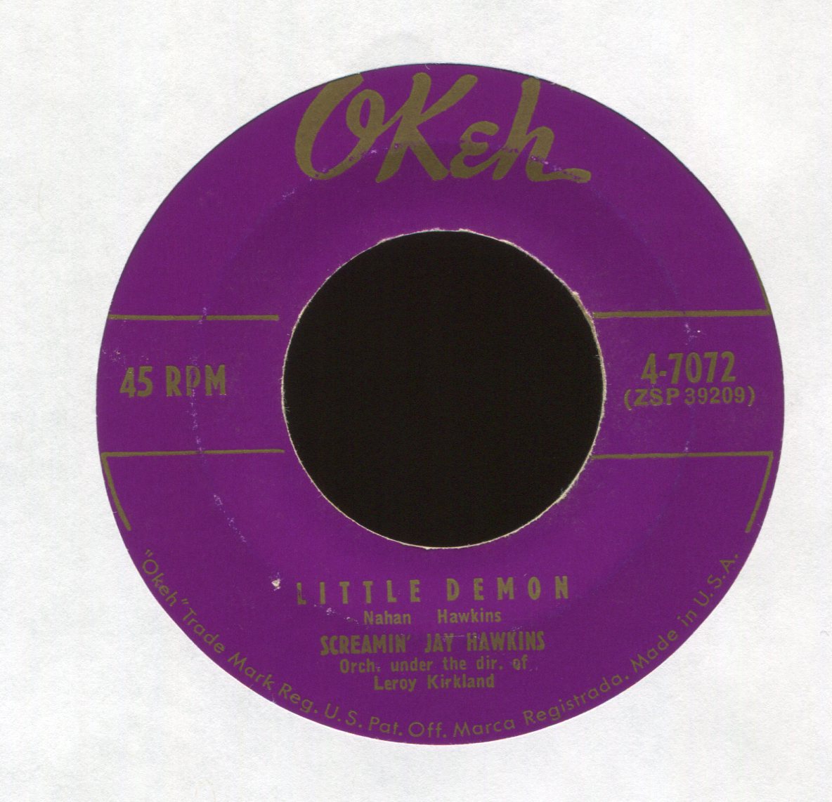 Screamin' Jay Hawkins - I Put A Spell On You on Okeh R&B 45