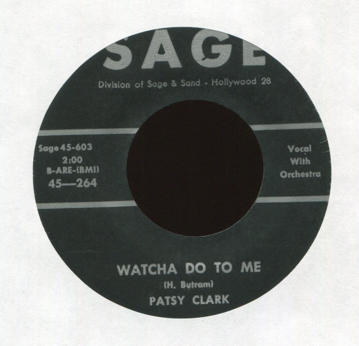Patsy Clark - Watcha Do To Me on Sage Rockabilly 45