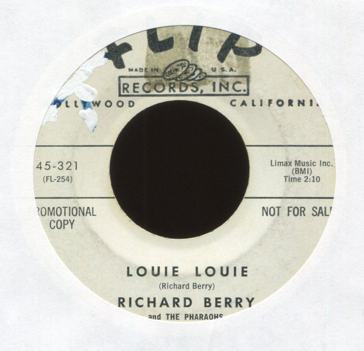Richard Berry - Louie Louie on Flip Promo R&B 45