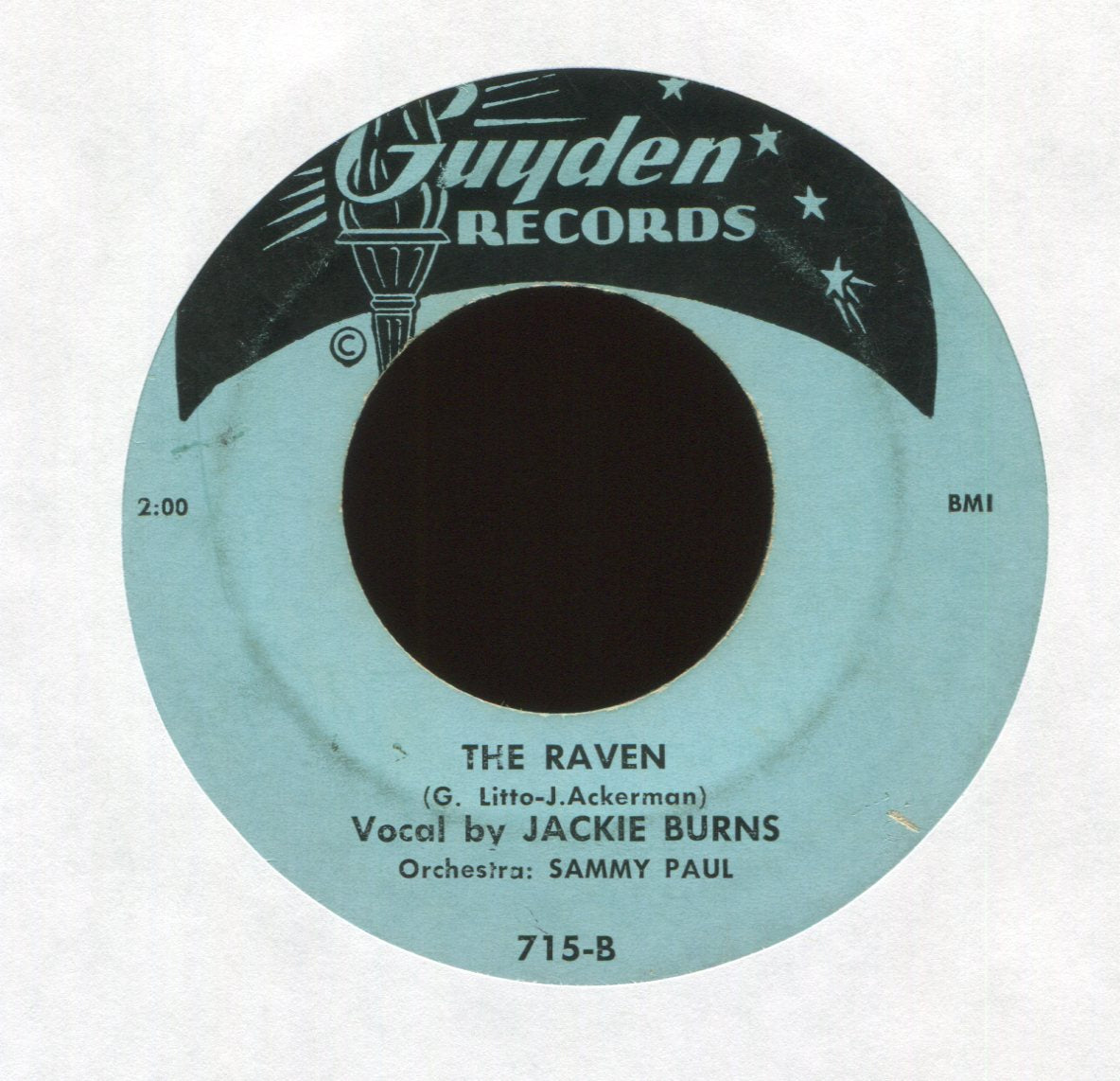 Jackie Burns - Umm - Boy on Guyden R&B 45