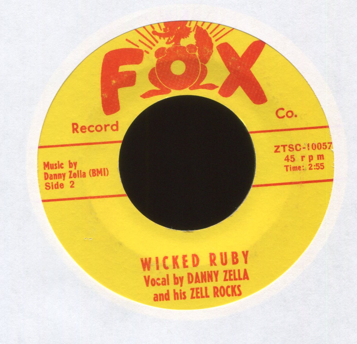 Danny Zella And His Zell Rocks - Wicked Ruby on Fox Rockabilly 45