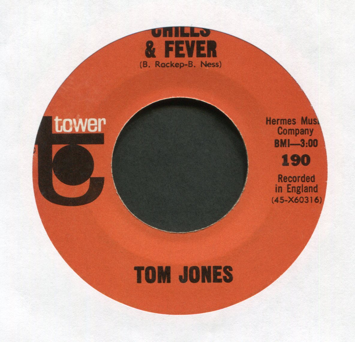 Tom Jones - Chills & Fever on Tower Northern Soul Mod 45