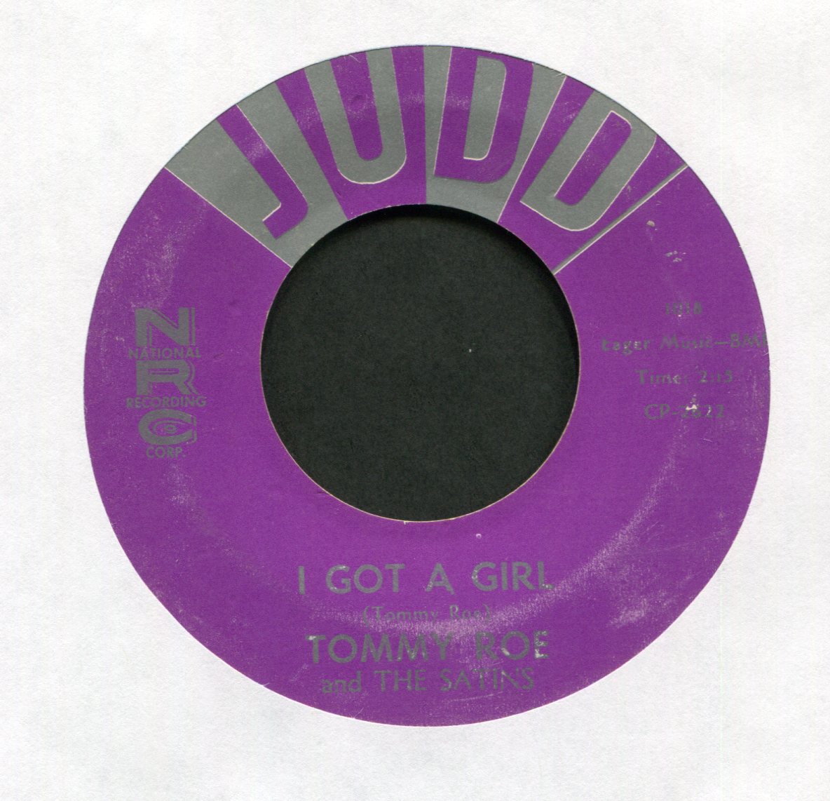 Tommy Roe & The Satins - Caveman on Judd Rockabilly 45