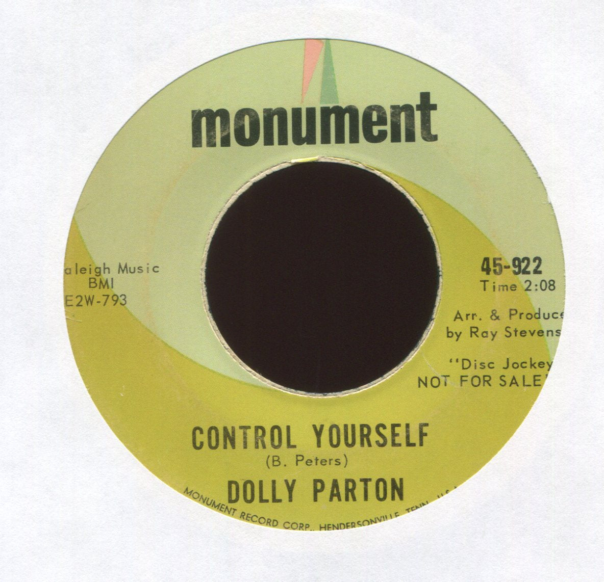 Dolly Parton - Control Yourself on Monument Promo Northern Soul 45
