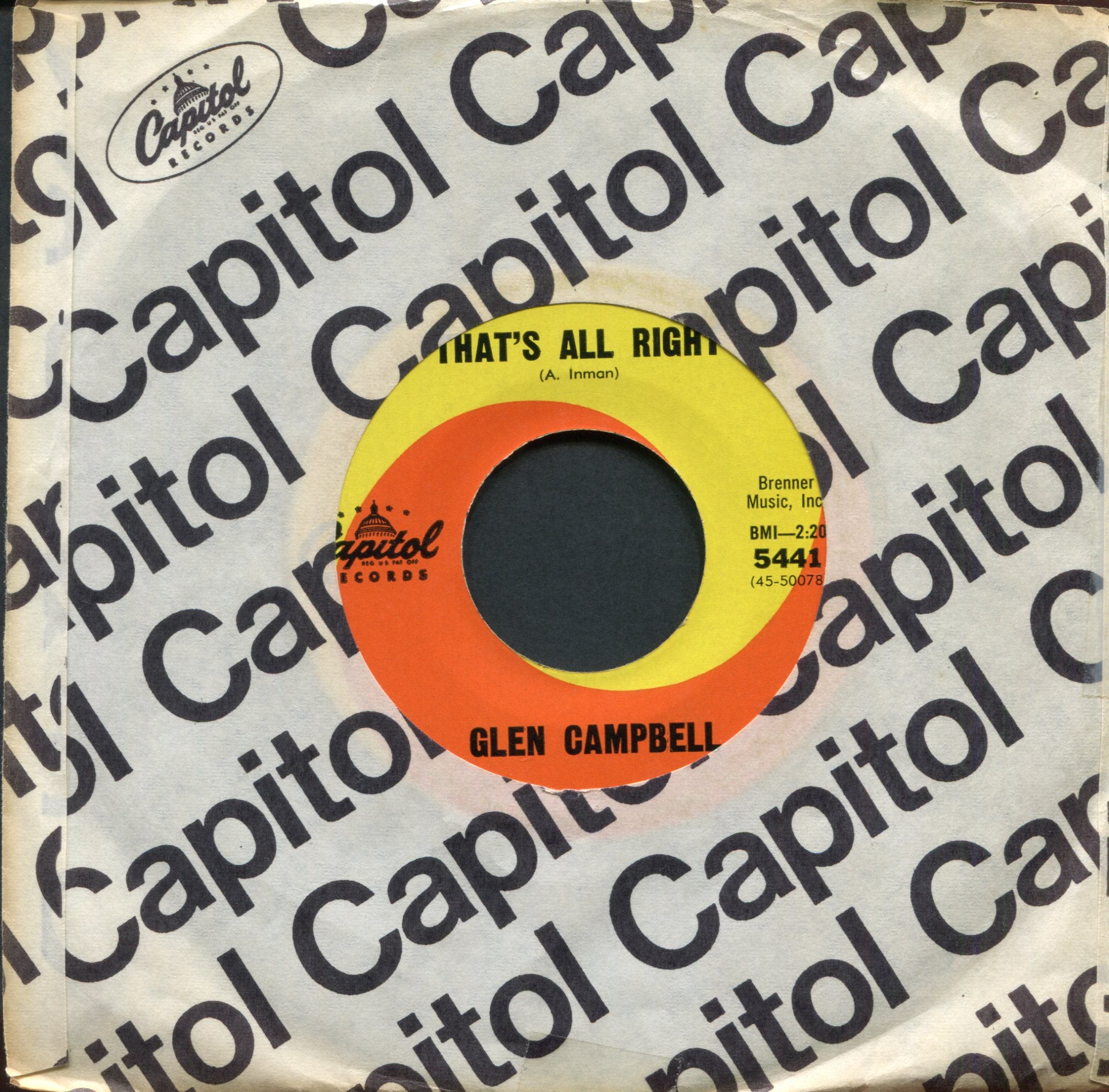 Glen Campbell - Guess I'm Dumb on Capitol Pop Soul 45