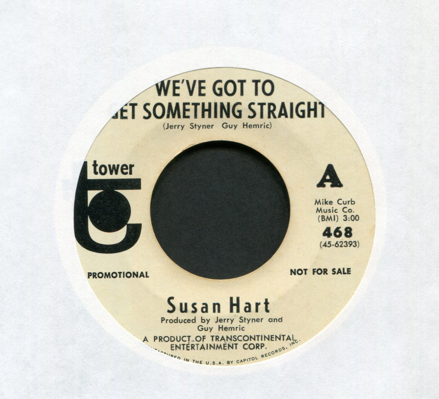 Susan Hart - When You Get What You Want on Tower Promo Northern Soul 45 With Picture Sleeve