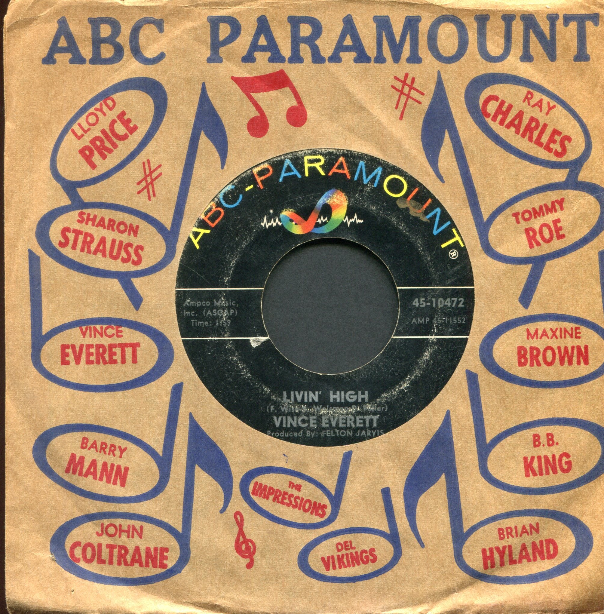 Vince Everett - Baby Let's Play House on ABC Paramount Rockabilly 45