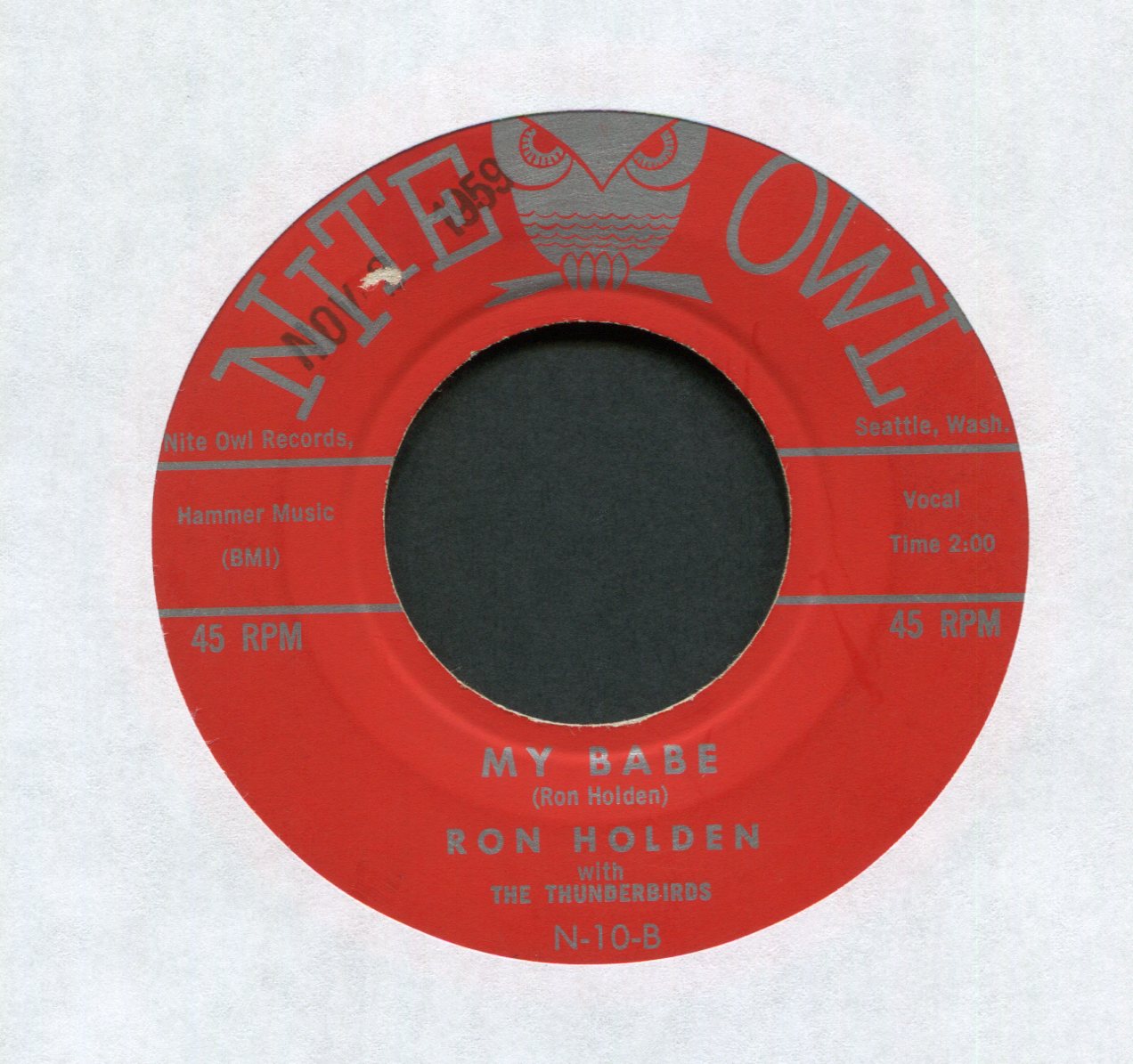 Ron Holden - Love You So / My Babe on Nite Owl R&B Doo Wop 45