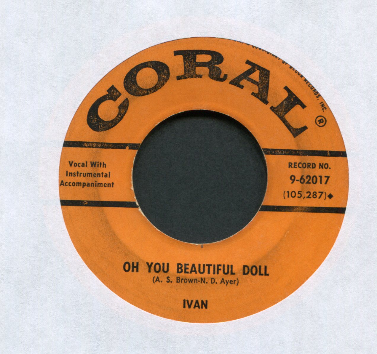 Ivan (11) - Real Wild Child on Coral Rockabilly 45
