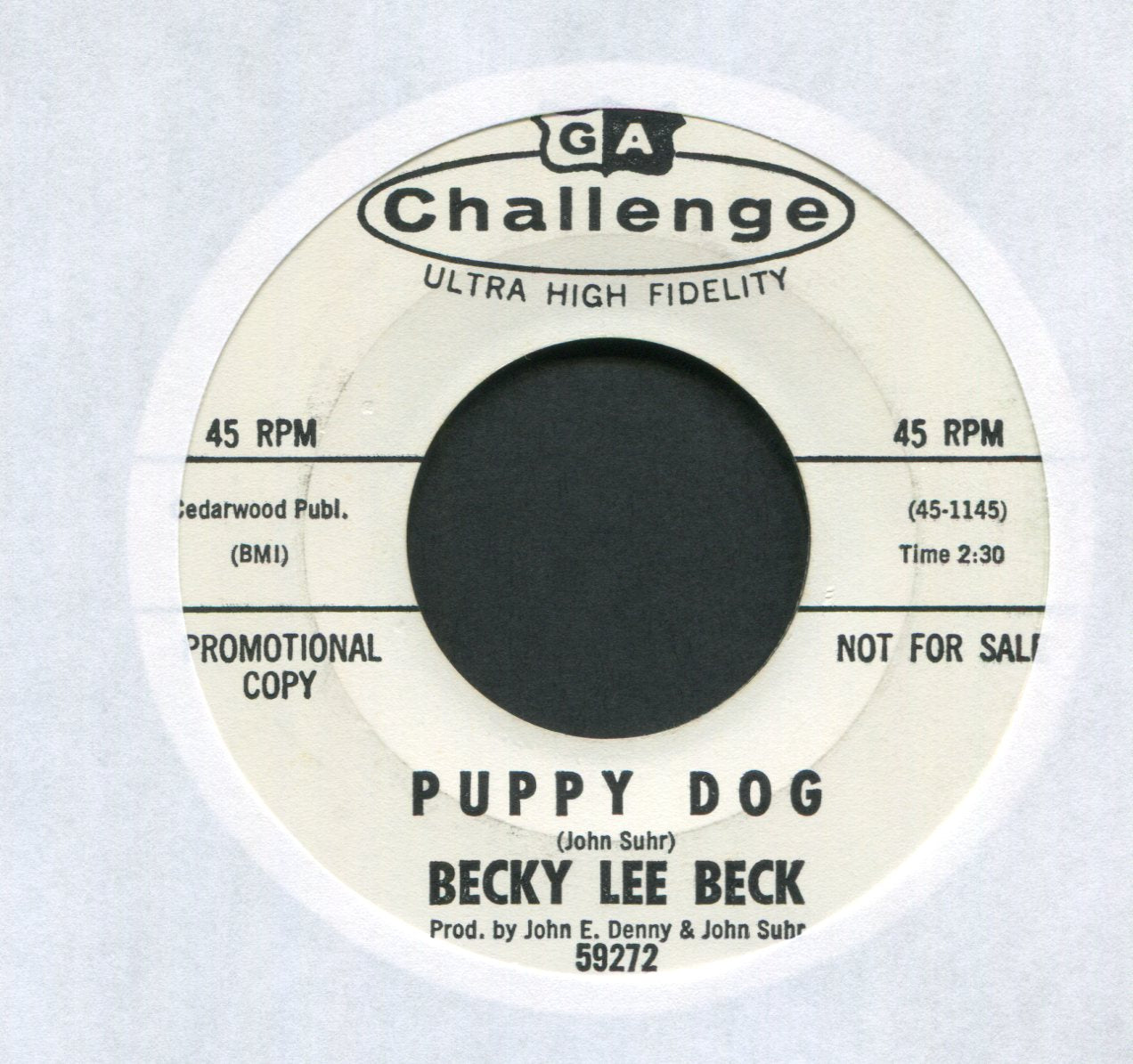 Becky Lee Beck - I Want A Beatle For Christmas on Challenge Promo Novelty Pop 45