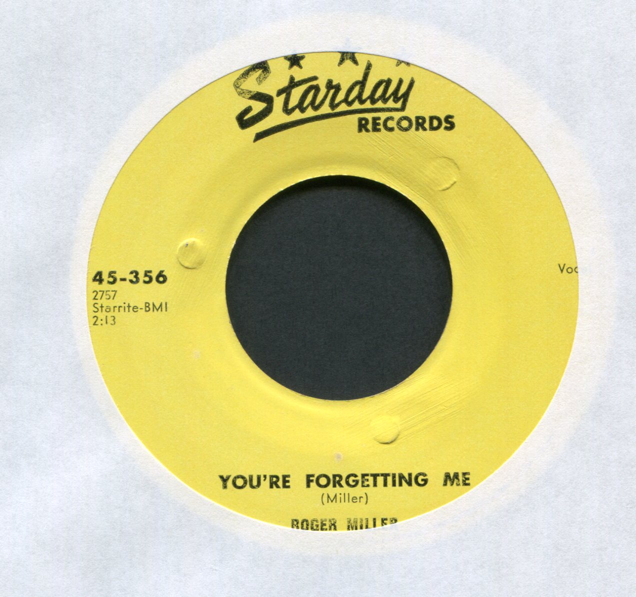 Roger Miller - You're Forgetting Me on Starday Country 45