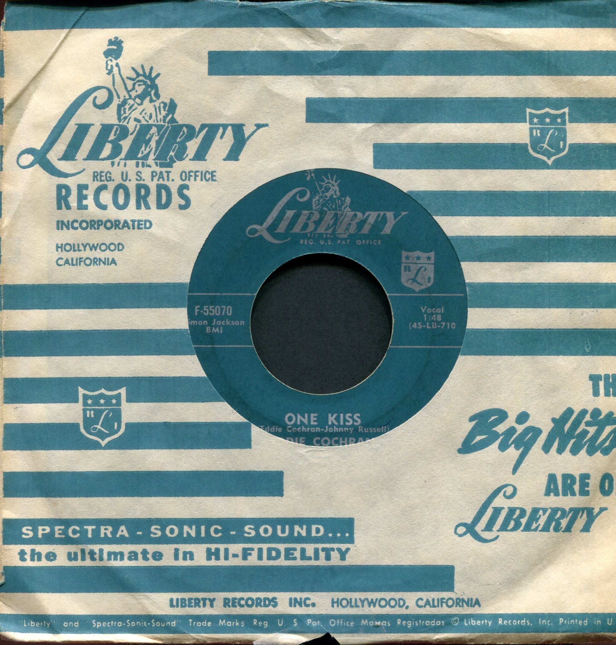 Eddie Cochran - One Kiss on Liberty Rockabilly 45