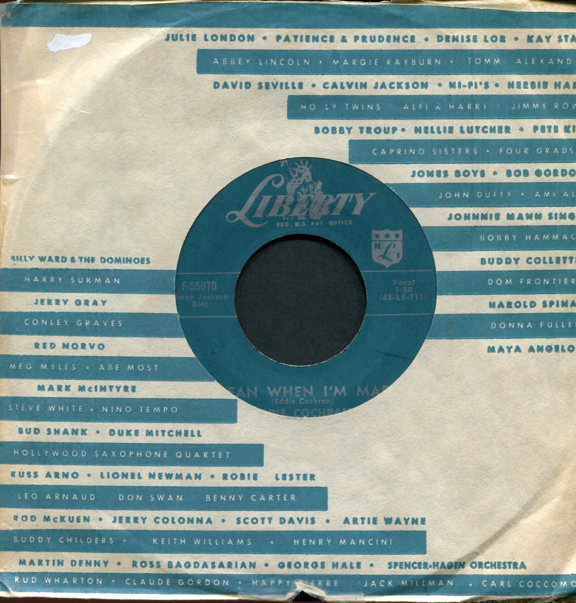 Eddie Cochran - One Kiss on Liberty Rockabilly 45