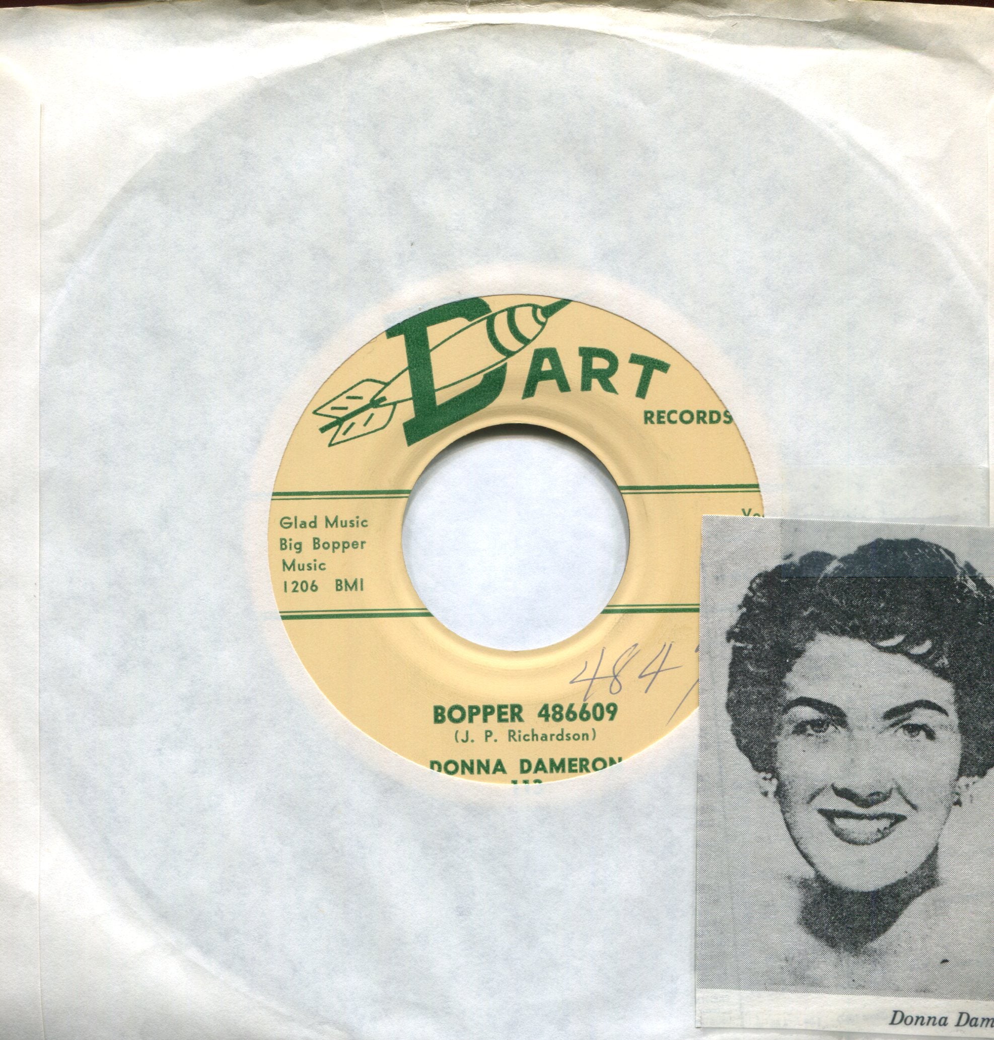 Donna Dameron - Bopper 486609 on Dart Rockabilly 45