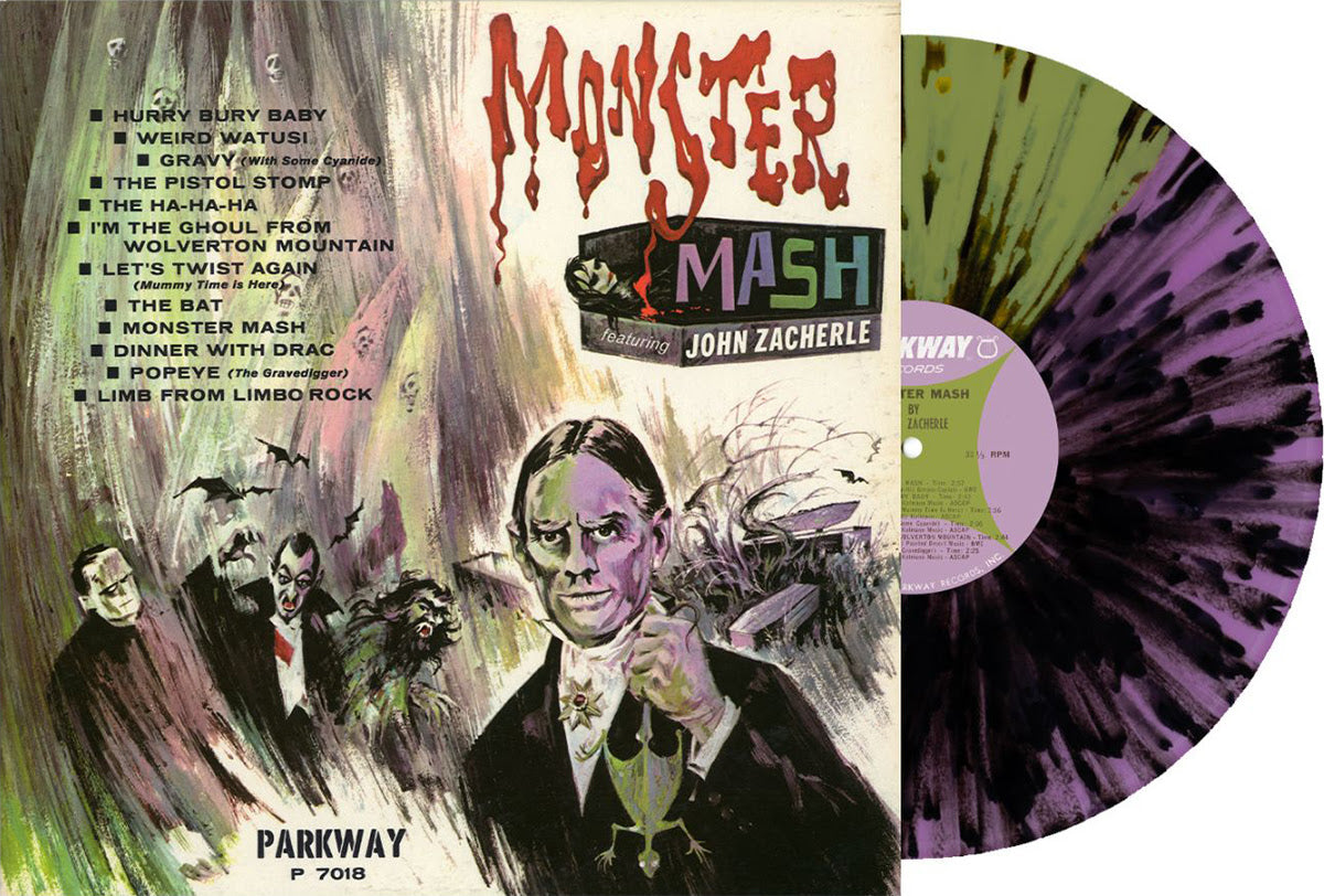 [PRE-ORDER] John Zacherle - Monster Mash [Indie-Exclusive Purple/Green Split w/ Black Splatter Vinyl] [Release Date: 09/26/2025]