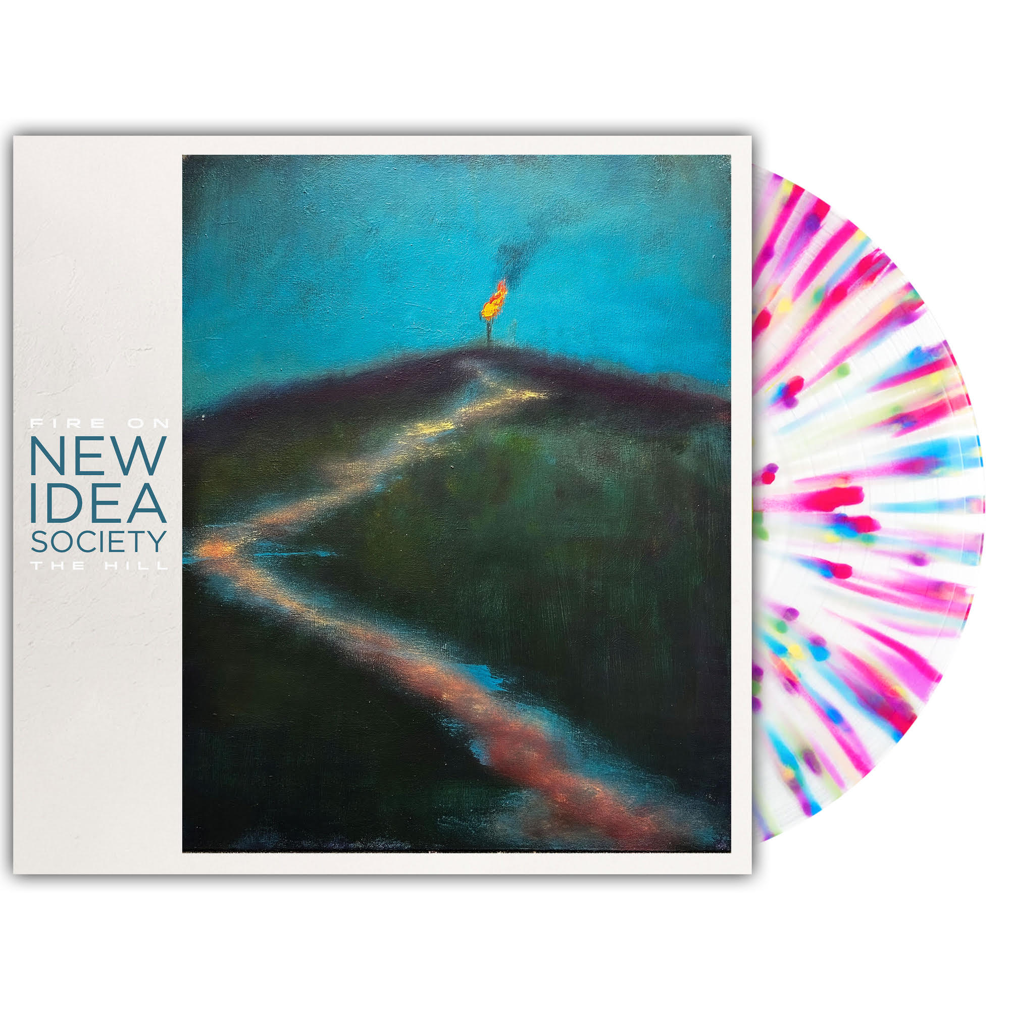 New Idea Society - Fire on the Hill [White with Rainbow Splatter Vinyl]