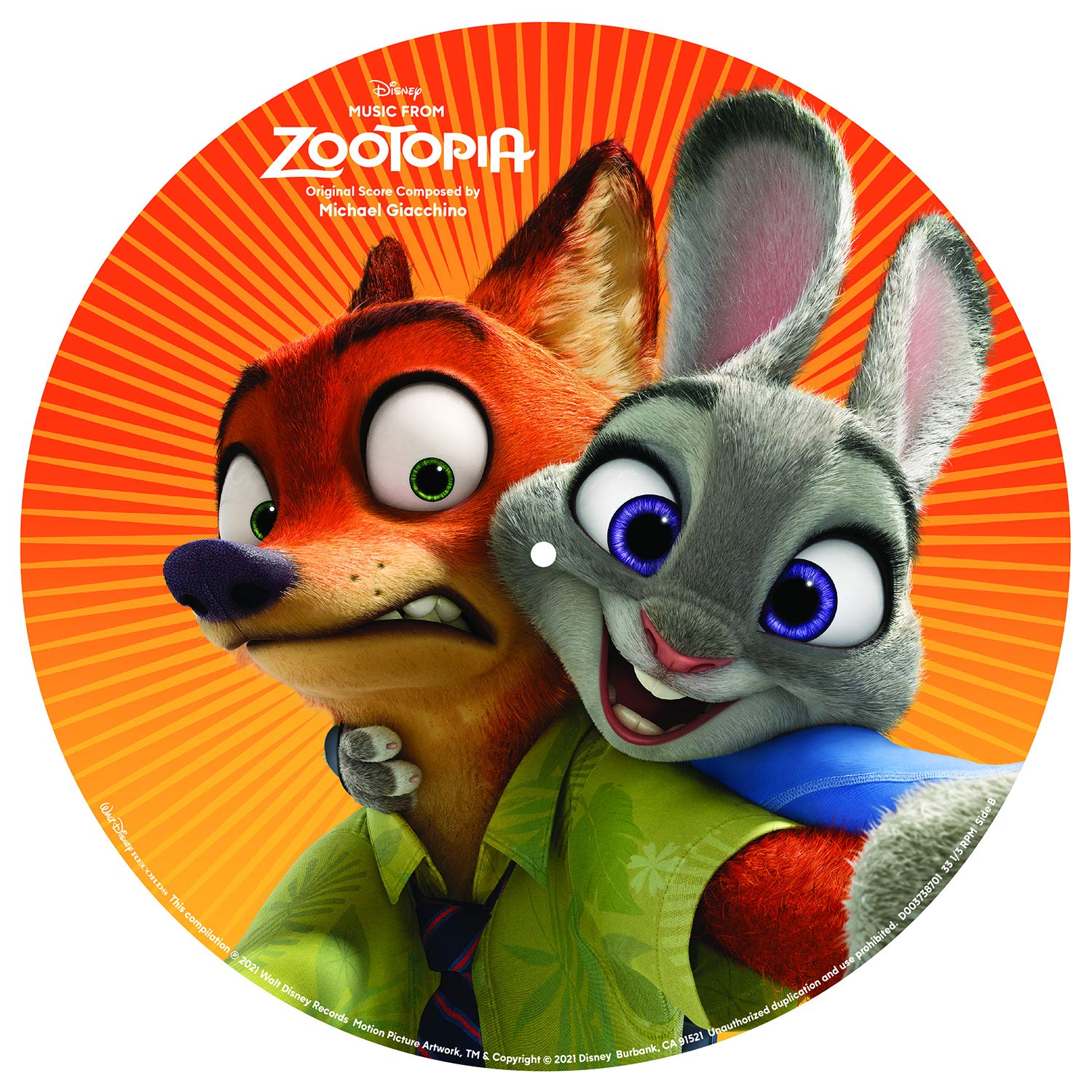 Michael Giacchino - Music From Zootopia [Picture Disc]