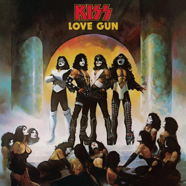 Kiss - Love Gun [Tangerine / Aqua Splatter]