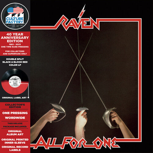 Raven - All For One [Black & Blood Red Split Vinyl]