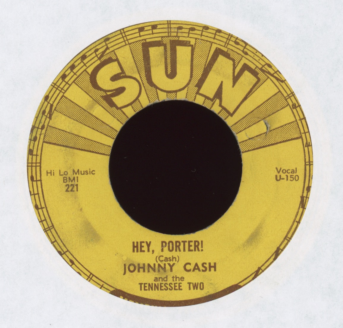 Johnny Cash & The Tennessee Two - Hey, Porter! on Sun With Push Marks