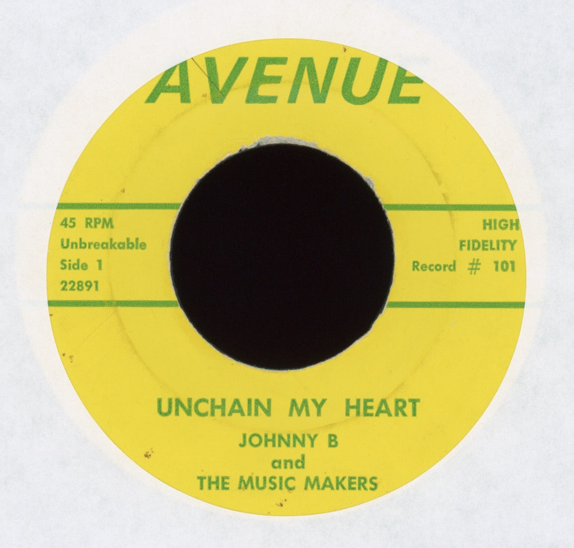 Johnny B & The Music Makers - Unchain My Heart on Avenue Rite Press