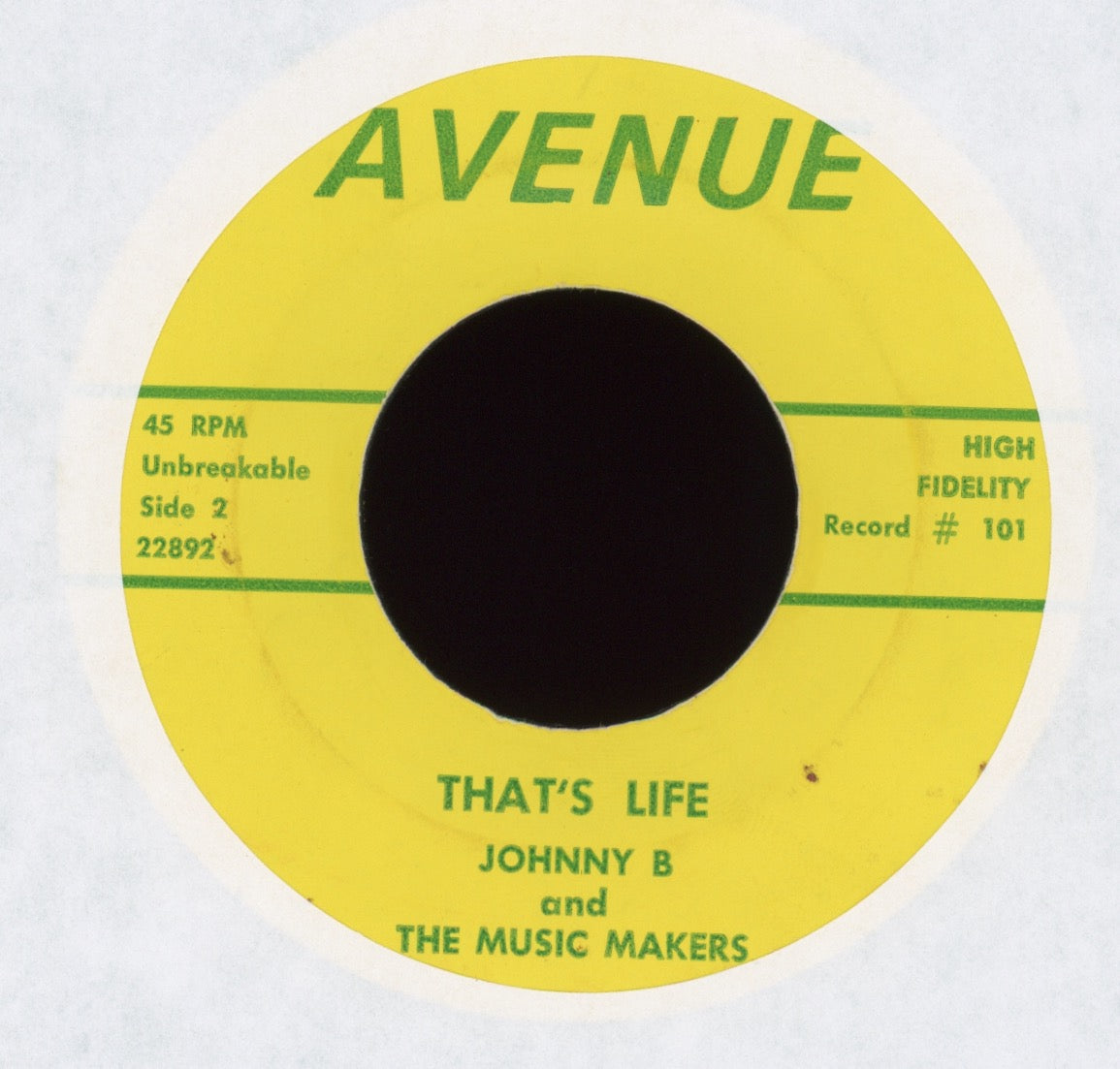Johnny B & The Music Makers - Unchain My Heart on Avenue Rite Press