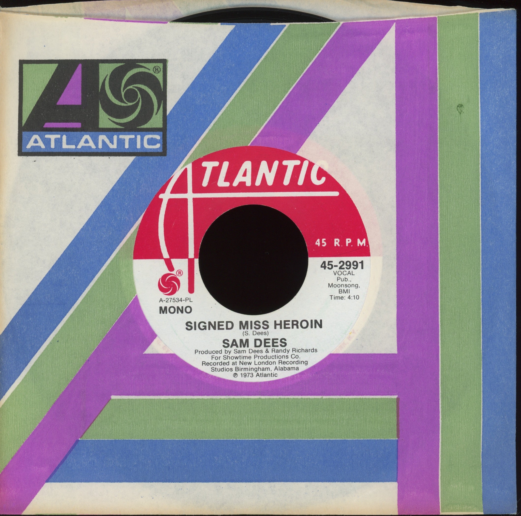 Sam Dees - Signed Miss Heroin on Atlantic Promo