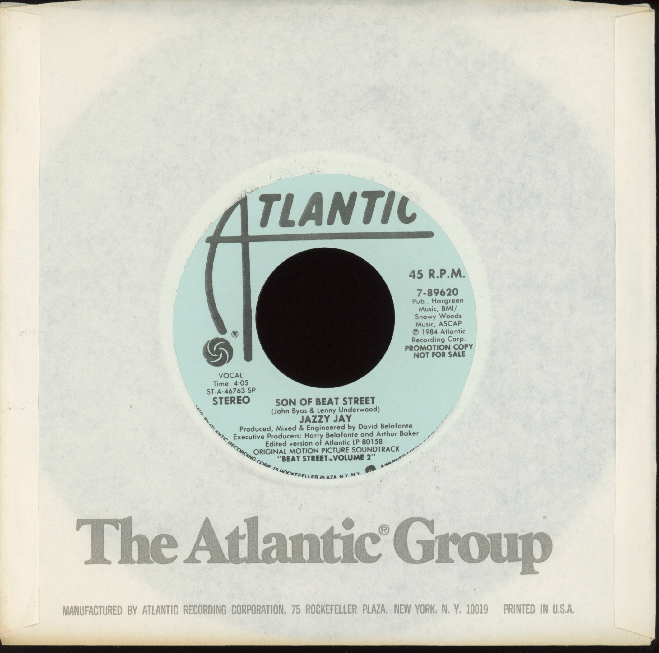 Jazzy Jay - Son Of Beat Street on Atlantic Promo