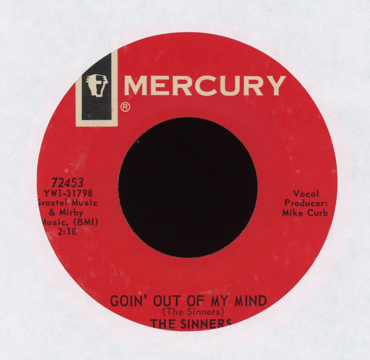 The Sinners - Goin' Out Of My Mind on Mercury
